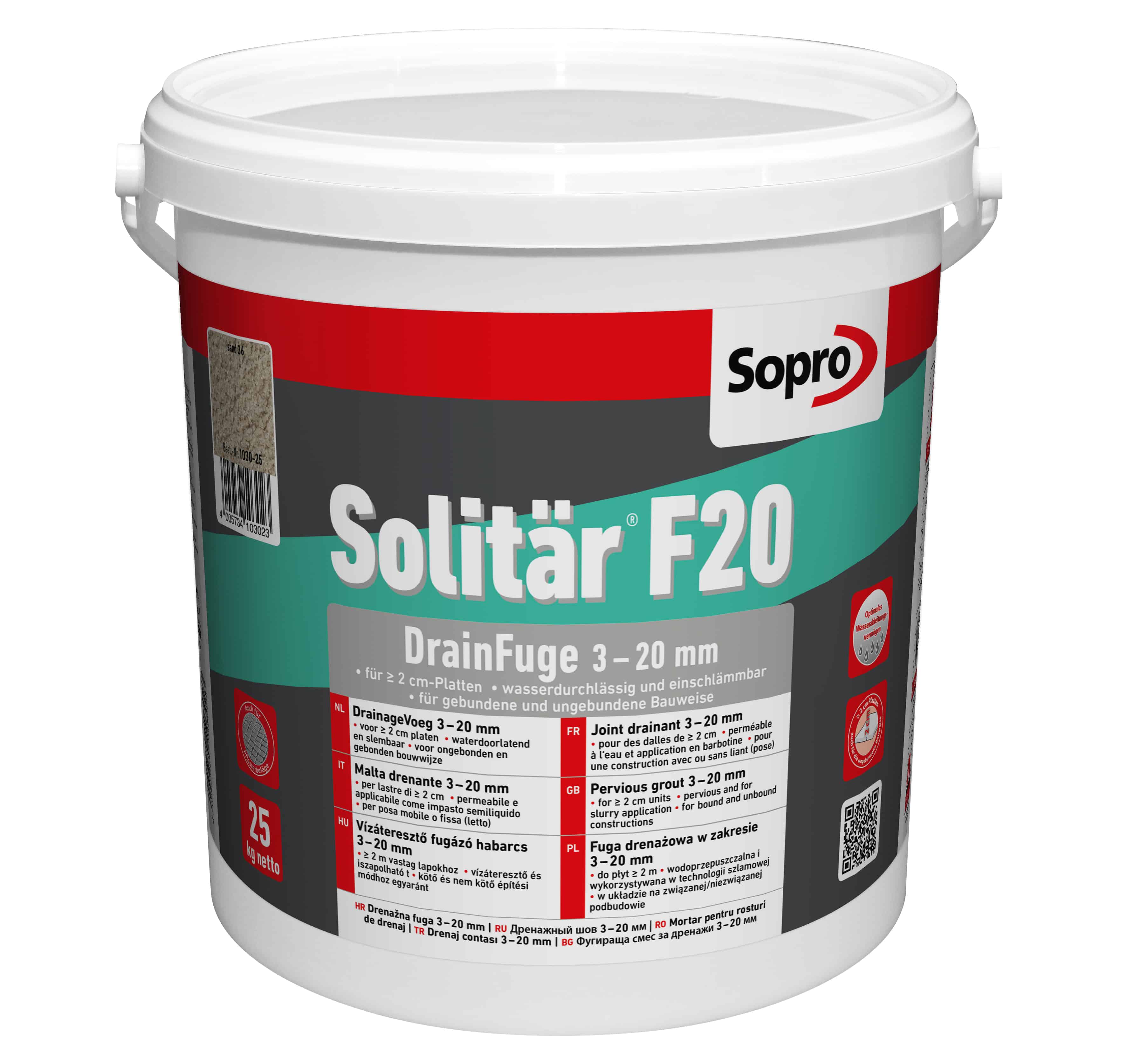Sopro Solitaer F20 - Pervious Grout 3-20 mm