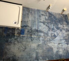 A bathroom refurbishment - Sopro VS 582 – Self Levelling Filler - mouldable