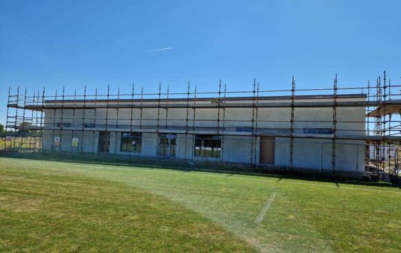 Ratoath Rugby Club_bauprotec 850M_machine-applied render_Remark Plastering