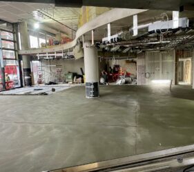 Sidings Dock Floor Screed _Fast turnaround with UFH being commissioned 3 days later